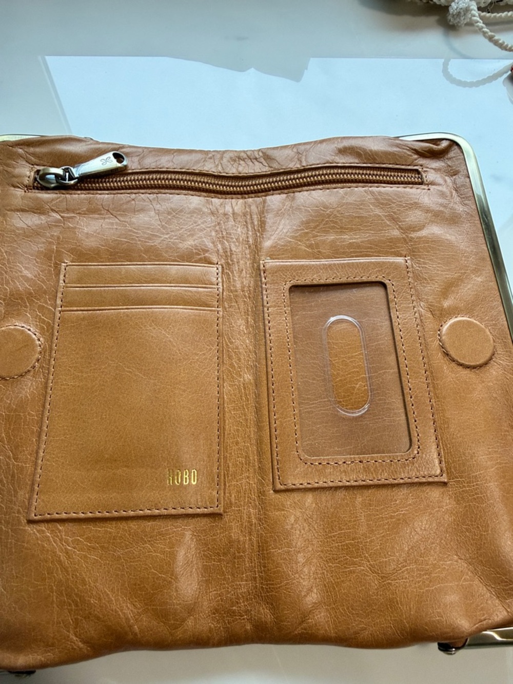HOBO Embossed Studded Clutch Wallet - Brown - Picture 7 of 11